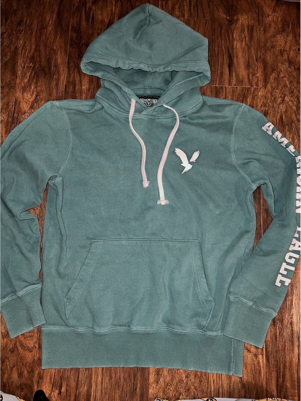 American Eagle Sweatshirt Men’s Size Small Hoodie, Green EUC!!
